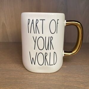 rae dunn • Disney Princess Ariel/Part of your world mug with Gold Handle
